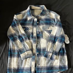 Girls lg plus 10/12 Wonder Nation button up fleece shacket